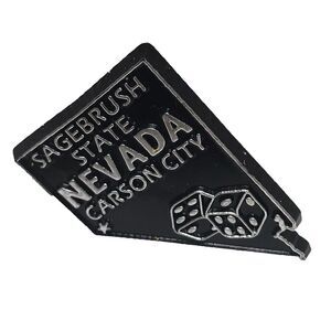 Carson City Nevada Sagebrush State NV Map Magnet Dice Rubber Collect Vintage 57‎